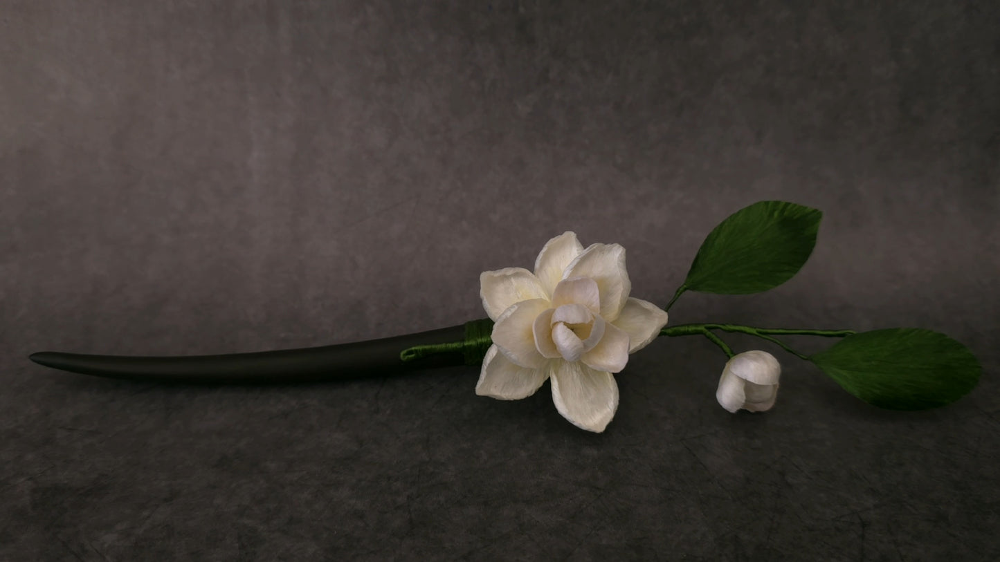 Small Jasmine thick hair stick